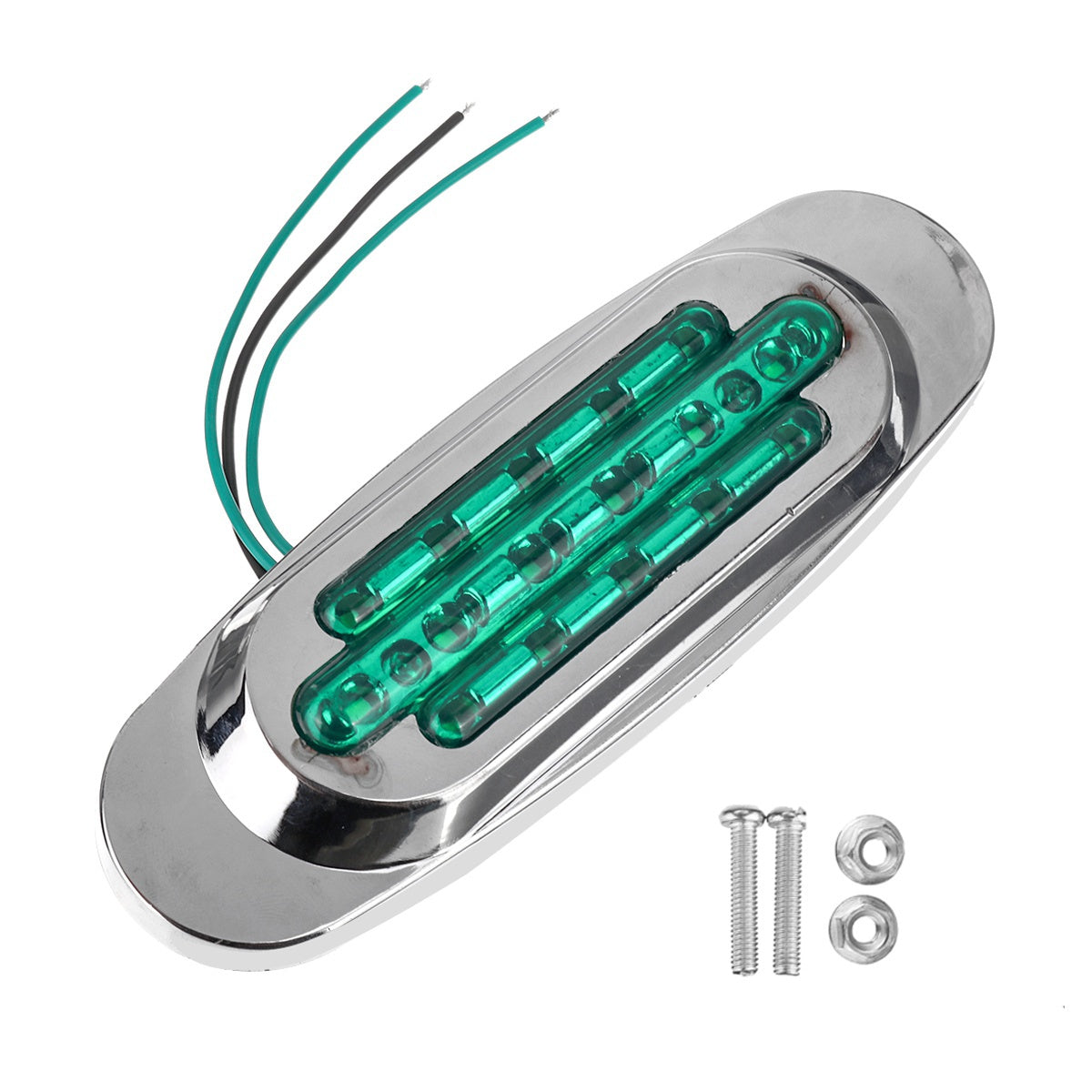 8pcs Ultra-Bright 16LED Car Side Marker Lights, 12-24V - Amber/White/Red/Blue/Green, Fit for Trucks & Trailers, Enhanced Visibility & Safety