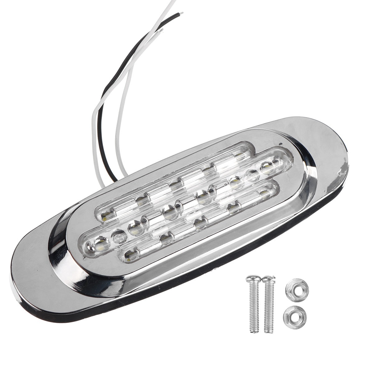 8pcs Ultra-Bright 16LED Car Side Marker Lights, 12-24V - Amber/White/Red/Blue/Green, Fit for Trucks & Trailers, Enhanced Visibility & Safety