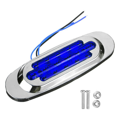 8pcs Ultra-Bright 16LED Car Side Marker Lights, 12-24V - Amber/White/Red/Blue/Green, Fit for Trucks & Trailers, Enhanced Visibility & Safety