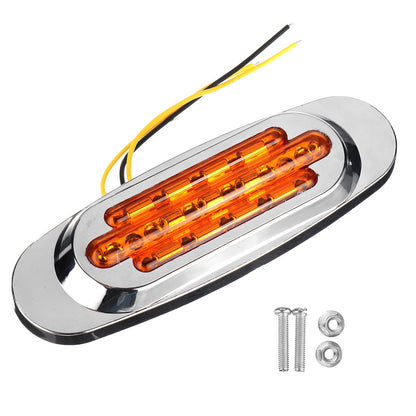 8pcs Ultra-Bright 16LED Car Side Marker Lights, 12-24V - Amber/White/Red/Blue/Green, Fit for Trucks & Trailers, Enhanced Visibility & Safety
