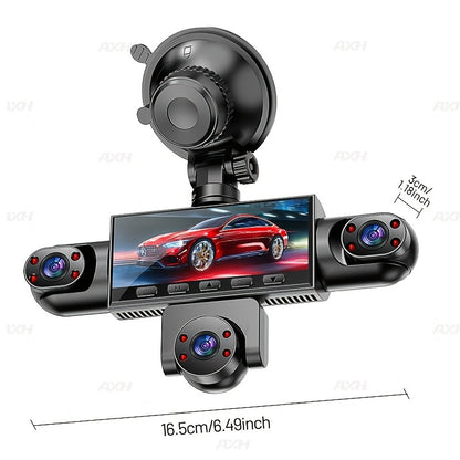 PODOFO Vehicle-Installed 5Lens/4lens High-Definition Dash Cam, Featuring 1080P Front And Front, Rear, Left, And Right, Providing 360° Comprehensive Coverage, Reverse Image Loop Recording, Car Camera/Car Additions/Monitoring System, Without Battery