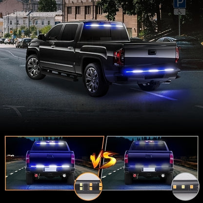 Gradient Dual-color Light, Gorgeous Night Lighting Lamp, 65-inch Double Row LED Light, LED Pickup Step Light, Suitable for Pickup Trucks, SUVs, Truck Rock Lights, Car Ambient Light, Easy to Install