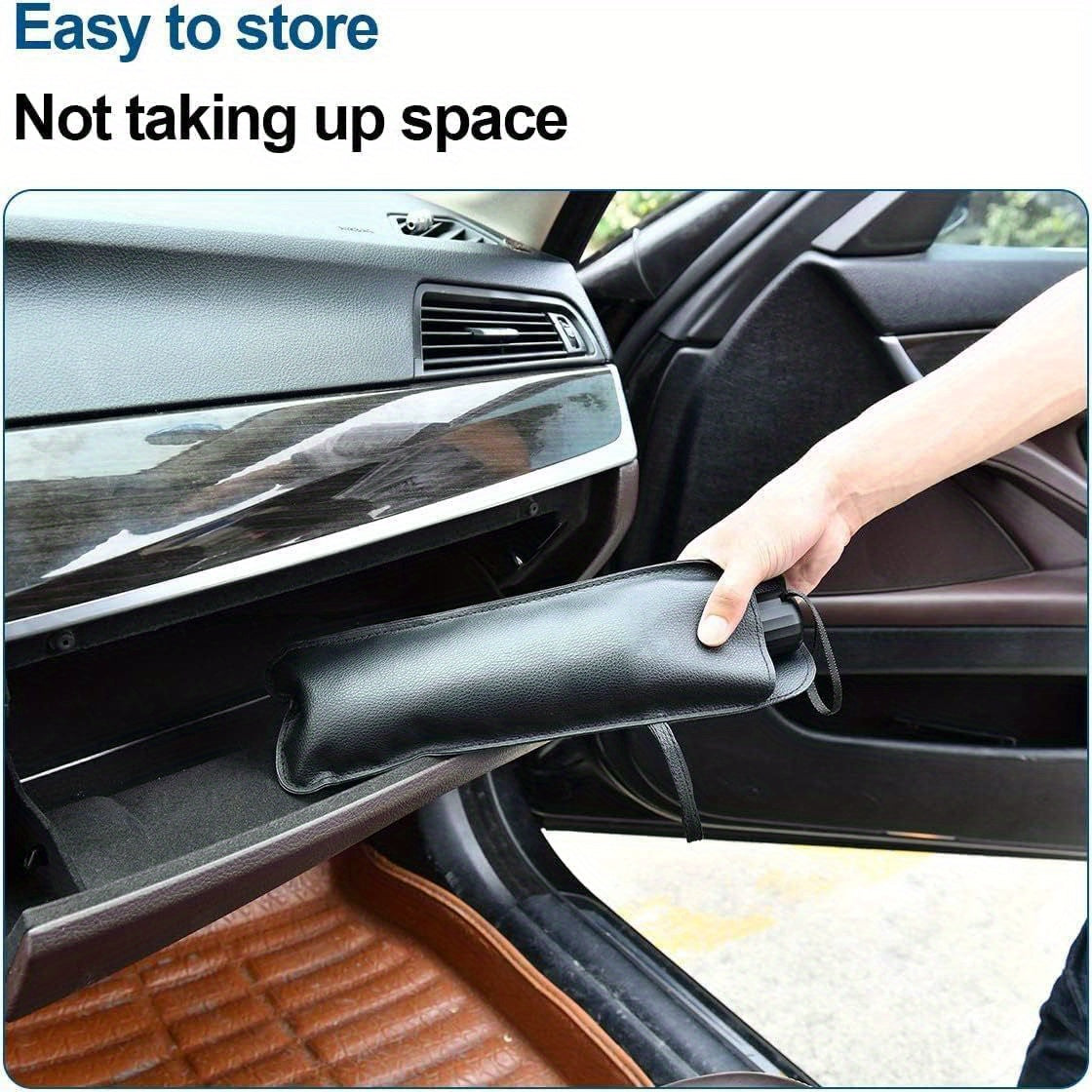 1pc Extra Large Titanium Silver Car Sun Umbrella with Retractable Heat Insulation Windshield Sunshade, Universal Fit for UV Protection on Cars, Sedans, And Coupes