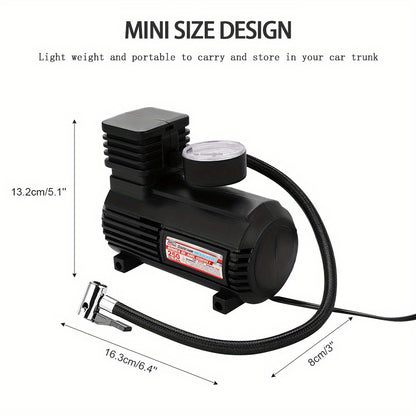 Heavy Duty 12V Portable 250PSI Car Tyre Auto Tire Inflator Pump Air Compressor