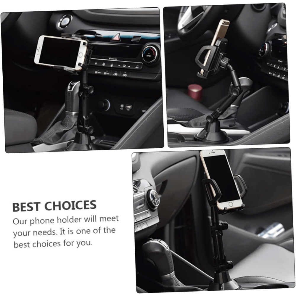 Mobile Phone Holder Car Phone Bracket Phone Clip Bracket Car Phone Rack Phone Mount Cradle Car Holder for Mobile Phones Car Cup Holder Phone Mount Mobile Stand Adjustable Plastic