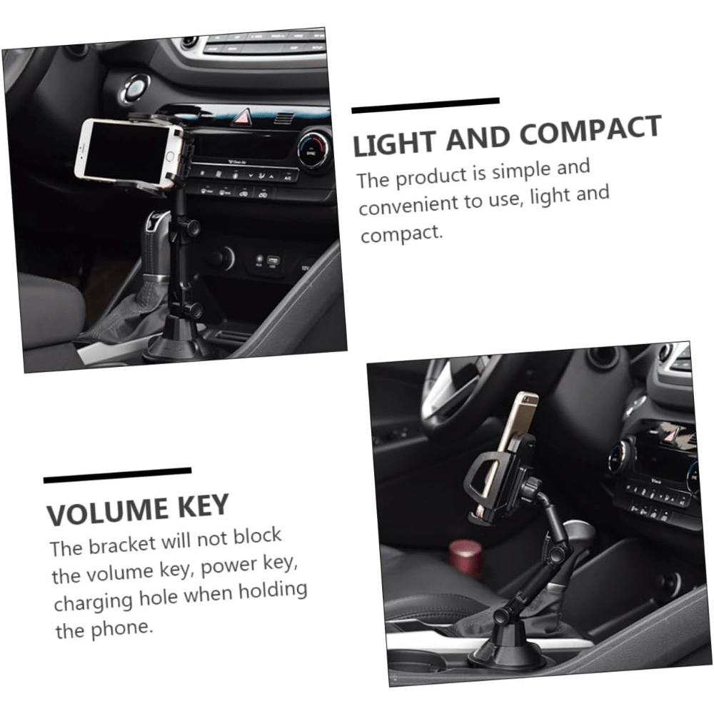 Mobile Phone Holder Car Phone Bracket Phone Clip Bracket Car Phone Rack Phone Mount Cradle Car Holder for Mobile Phones Car Cup Holder Phone Mount Mobile Stand Adjustable Plastic