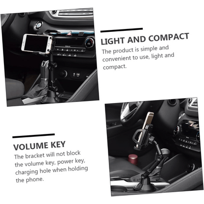 Mobile Phone Holder Car Phone Bracket Phone Clip Bracket Car Phone Rack Phone Mount Cradle Car Holder for Mobile Phones Car Cup Holder Phone Mount Mobile Stand Adjustable Plastic
