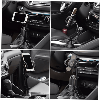 Mobile Phone Holder Car Phone Bracket Phone Clip Bracket Car Phone Rack Phone Mount Cradle Car Holder for Mobile Phones Car Cup Holder Phone Mount Mobile Stand Adjustable Plastic