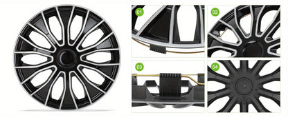 SCITOO Snap on Hubcap Rim 16 Inch Auto Tire Replacement Exterior Cap OEM Steel Wheel Hubcaps Wheel Cover