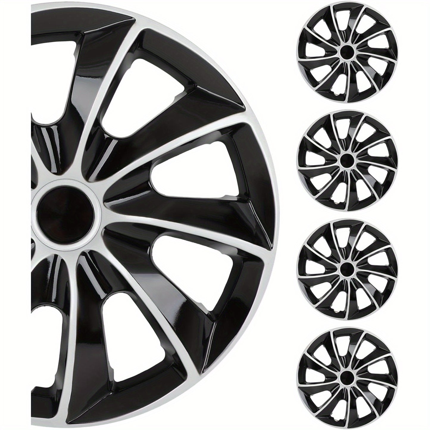 SCITOO Snap on Hubcap Rim 16 Inch Auto Tire Replacement Exterior Cap OEM Steel Wheel Hubcaps Wheel Cover