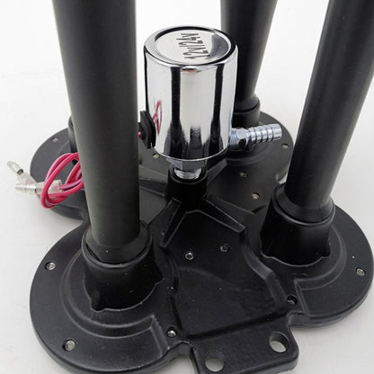 For Ford Chevy for RAM, 135DB 4 Trumpet Train Air Horn Kit, Loud 12V/ 24V for Truck Pickup