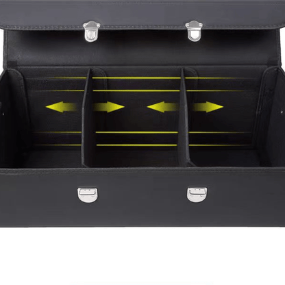 1pc Car Trunk Organizer with Lid, Collapsible Car Trunk Storage Organizer, Multi-Compartment Car Organizer for Auto, SUV, Truck, Minivan