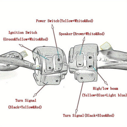 2* Chrome 1' Handlebar Control Switches+ Wiring Harness for Harley for Sportster for Dyna