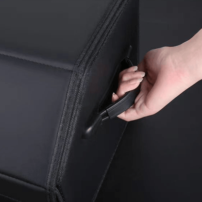 Car Trunk Organizer - Trunk Organizer & Storage SUV, PU Leather Foldable Trunk Organizer, Multi Compartment Adjustable Car Grocery Storage Box