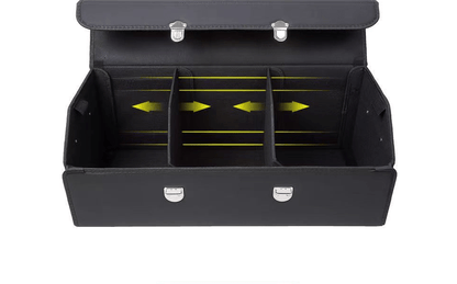 Car Trunk Organizer - Trunk Organizer & Storage SUV, PU Leather Foldable Trunk Organizer, Multi Compartment Adjustable Car Grocery Storage Box