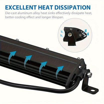 2x 10Inch LED Light Bar + 4 x 4" Light Offroad For Jeep Truck Car, Without Battery