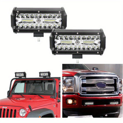 DIRECT LED Light Bar 7 Inch Off Road Lights 240W 24000lm with Wiring Harness Combo Beam LED Light Bar Work Lights for Truck Pickup ATV UTV SUV Boat