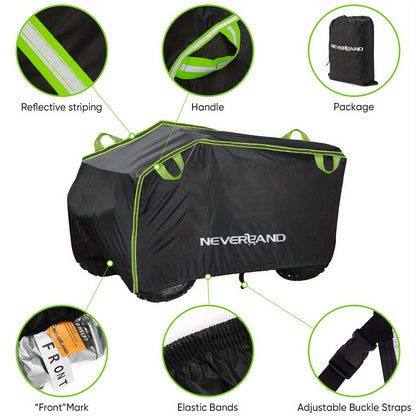 NEVERLAND XL Quad Bike ATV Cover Waterproof Sun Rain All Weather UV Protection Universal Fit 190T with Storage Bag