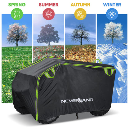NEVERLAND XL Quad Bike ATV Cover Waterproof Sun Rain All Weather UV Protection Universal Fit 190T with Storage Bag