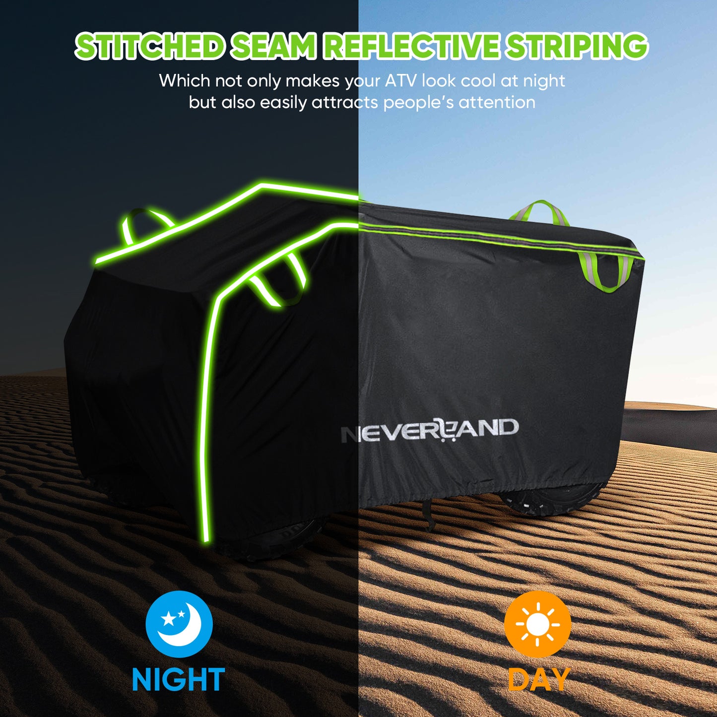 NEVERLAND XL Quad Bike ATV Cover Waterproof Sun Rain All Weather UV Protection Universal Fit 190T with Storage Bag