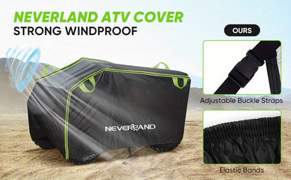 NEVERLAND XL Quad Bike ATV Cover Waterproof Sun Rain All Weather UV Protection Universal Fit 190T with Storage Bag