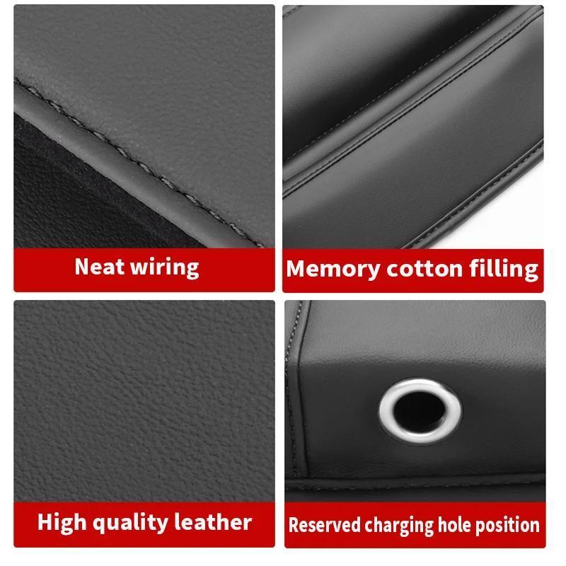 Car Seat Gap Filler Organizer – PU Leather Side Pocket Storage Box for Wallet, Keys, Cards & Phone, No-Tool Install, Fits All Cars, Black Beige Red Brown