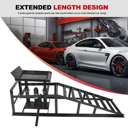 Hydraulic  Ramps 11000lbs 5T Low Profile  Lift Service Ramps Truck Trailer Garage, Height Hydraulic Vehicle Ramps(1 Pack/ 2 Pack)