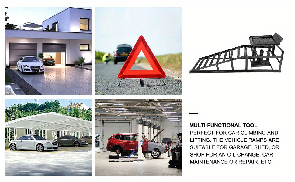 Hydraulic  Ramps 11000lbs 5T Low Profile  Lift Service Ramps Truck Trailer Garage, Height Hydraulic Vehicle Ramps(1 Pack/ 2 Pack)