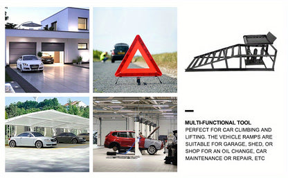 Hydraulic  Ramps 11000lbs 5T Low Profile  Lift Service Ramps Truck Trailer Garage, Height Hydraulic Vehicle Ramps(1 Pack/ 2 Pack)