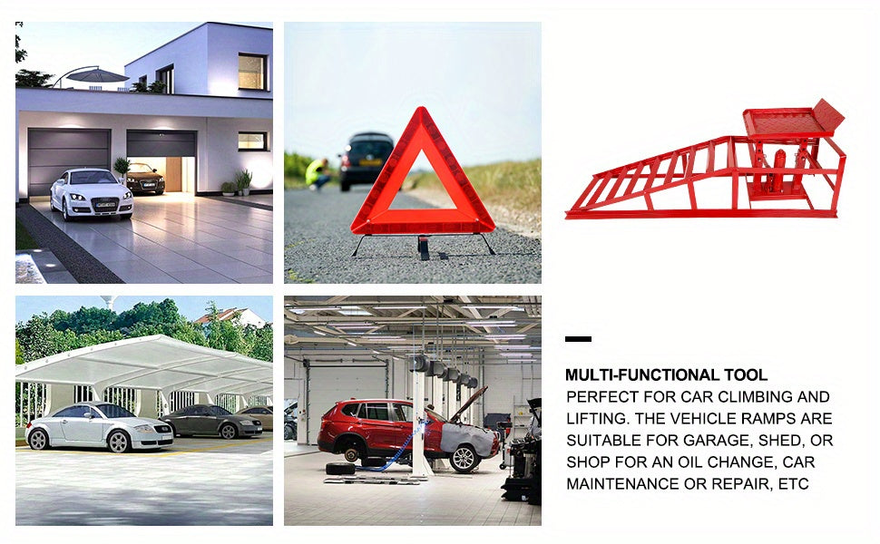 Hydraulic  Ramps 11000lbs 5T Low Profile  Lift Service Ramps Truck Trailer Garage, Height Hydraulic Vehicle Ramps(1 Pack/ 2 Pack)