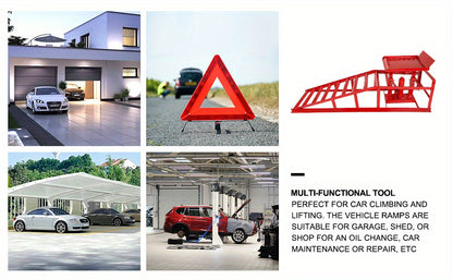 Hydraulic  Ramps 11000lbs 5T Low Profile  Lift Service Ramps Truck Trailer Garage, Height Hydraulic Vehicle Ramps(1 Pack/ 2 Pack)