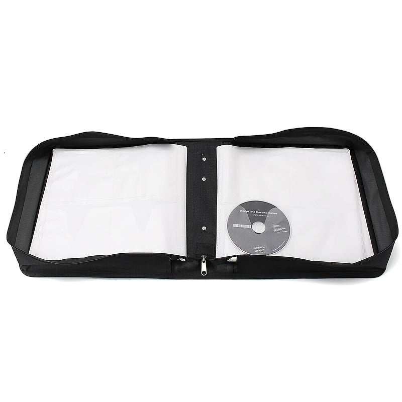 A 520-Slot PU Faux Leather CD Holder, Spacious Enough for Storage, Shielded by a Plastic Cover, This Black Bag Is Ideal for Cds And Dvds. It'S a Portable Storage Solution Perfect for Events, Moving, Promotional Advertising, And Anniversary Parties