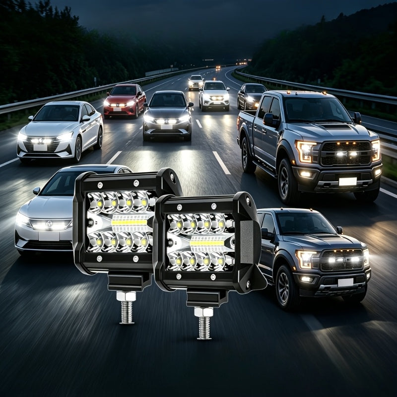 [Ideal Gift] 200W LED Lights, 23000LM Super Bright Motorcycle Lights, Used for High Brightness External Lighting Decoration Lights of Automobiles, Ships, Off-Road Pickups, Motorcycles, Ideal for Gifts Easy to Install Efficient Lighting, Without Battery