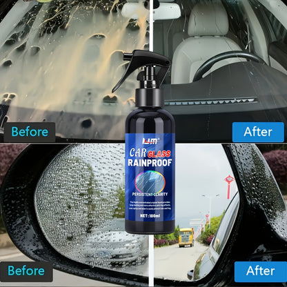 Anti-Rain Glass Coating - Hydrophobic Spray for Windshield & Mirrors, Improves Visibility & Repels Water for Safer Driving, Polishing and Waxing Kit