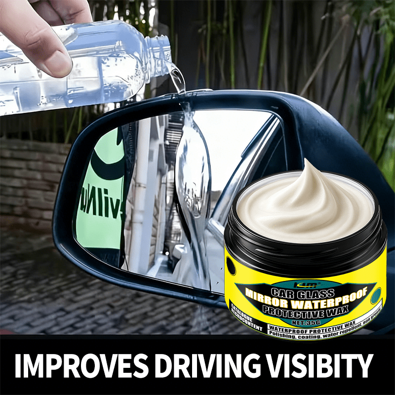 Powerful Waterproof Non-Stick Wax | Windshield, Rearview Mirror, and Glass Rain Repellent Coating - Long-Lasting Protection Polish Kit