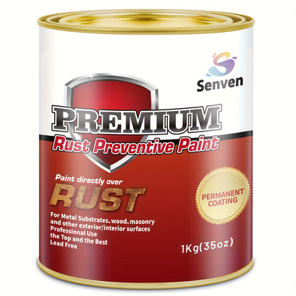 Rust Converter & Rust Preventive Coating 35 oz – Permanent Rust Remover, Anti-Rust Reformer for Metal, Non-Porous Protective Barrier, Black Metallic Paint