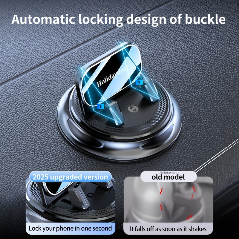 [2025 New Car Mount] 360° Rotating Car Mount Car Phone Holder Stand Upgraded Handsfree Stand Phone Holder for Car Compatible with Iphone Android
