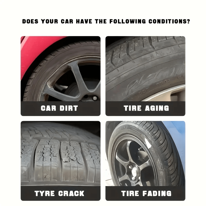 Tire Blackening Wax — Long-Lasting Shine & Scratch Concealment for Car, Bike & Motorcycle Wheels