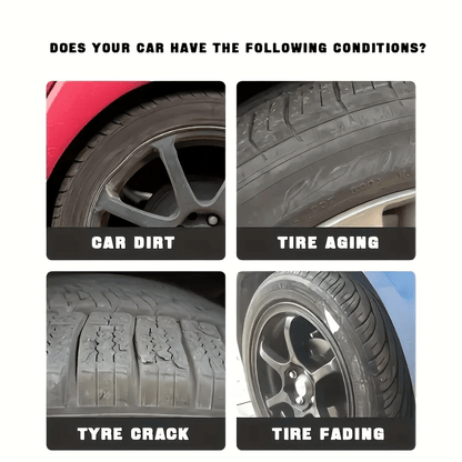 Tire Blackening Wax — Long-Lasting Shine & Scratch Concealment for Car, Bike & Motorcycle Wheels