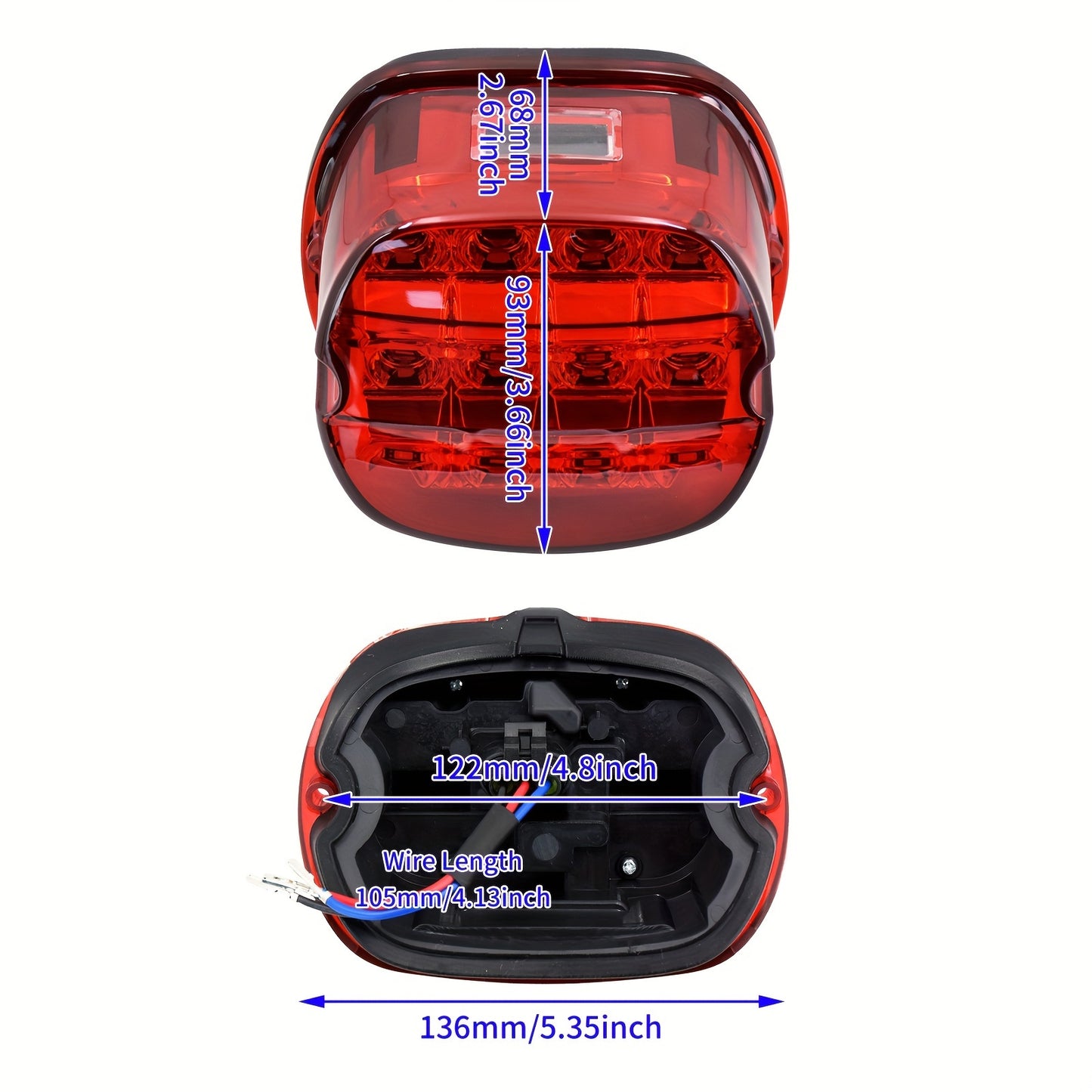 LED License Plate Rear Lamp for Harley-Davidson – Sportster, Dyna, Touring, Road King & Electra Glide