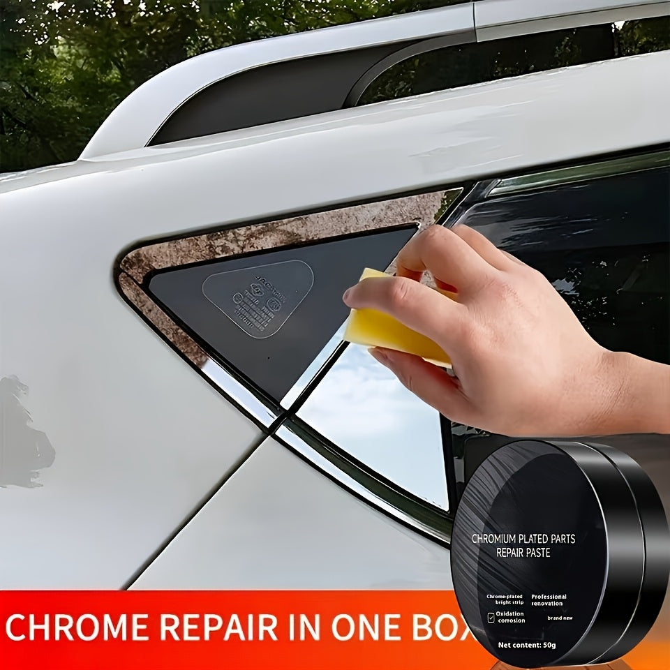 Automobile Chrome Parts Refurbishment And Repair Paste Set - Door Handles And Windows, Car Logo Chrome Bright Strip Repair - Chrome Trim Repair