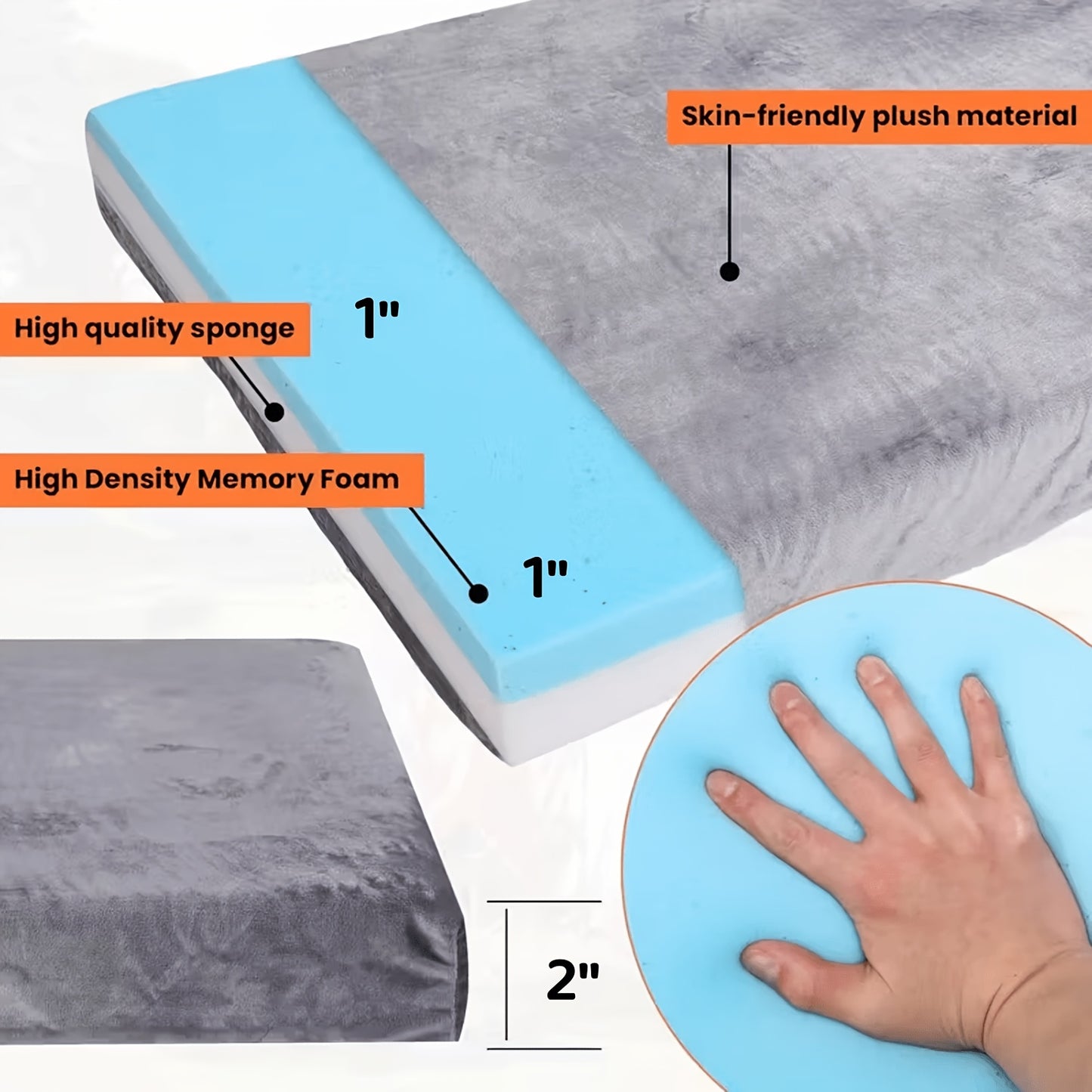 Foldable Memory Foam Car Mattress, Portable for Trunk and Rear Seat, Camping, Travel, RV, Thick Interior, Camping Car Home Bedding, Car Interior Accessory, Camping Vehicle, Travel Bedding, Foldable Mattress, Portable Bed