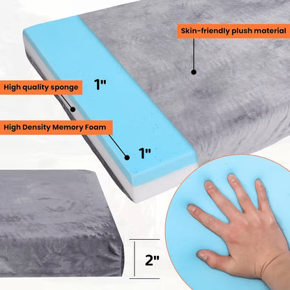 Foldable Memory Foam Car Mattress, Portable for Trunk and Rear Seat, Camping, Travel, RV, Thick Interior, Camping Car Home Bedding, Car Interior Accessory, Camping Vehicle, Travel Bedding, Foldable Mattress, Portable Bed