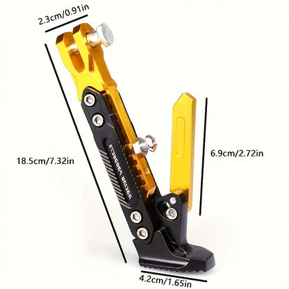 Motorcycle Kickstand Adjustable Side Stand – Aluminum Alloy, 330 LB Capacity, Universal Fit for Street Bikes Scooters Cruisers, 8 Colors
