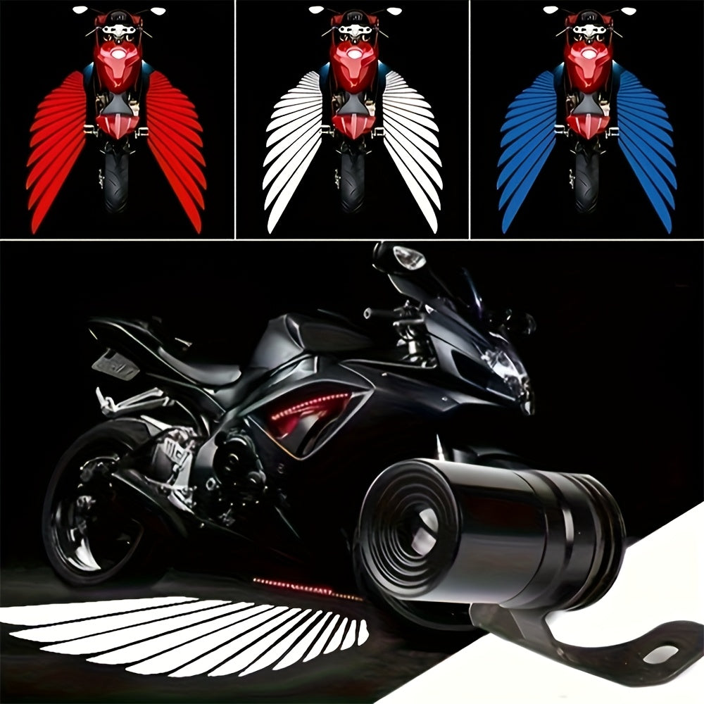 LED Angel Wing Motorcycle Projection Light – Decorative Ground Shadow Light for Motorcycles & Scooters, ≤36V Night Riding Atmosphere Lamp