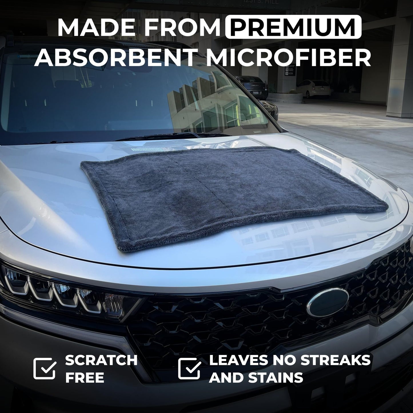 Multipurpose-Car Wash Towel 24'' X 35'' Super-thick Microfiber Towels for Cars Drying Extra Large Super Absorbent Cleaning Cloth Auto Detailing Ultra Soft Lint-Free TWISTED-LOOP DRYING TOWEL Streak-Free 1pc