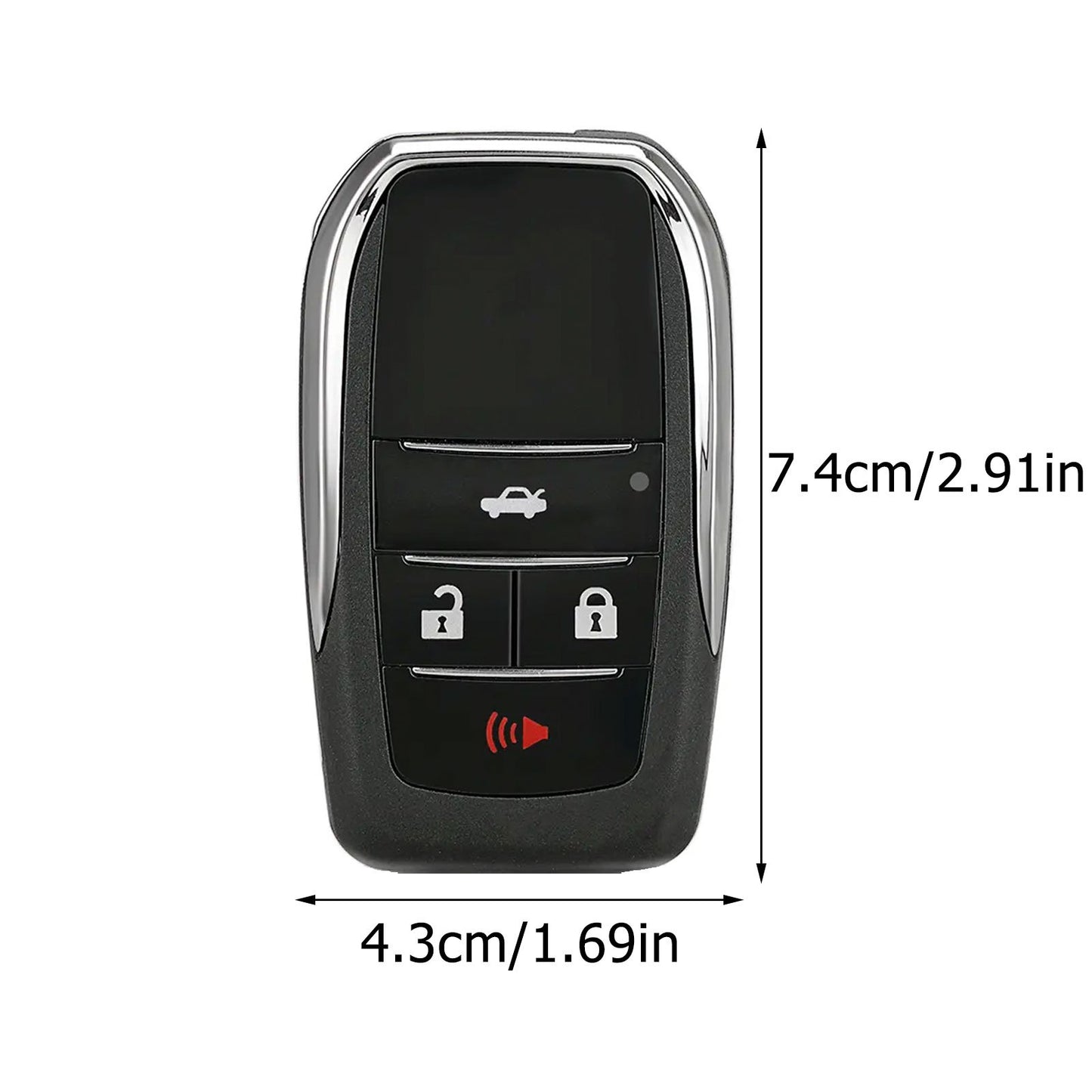 Set of 2 Enhanced Flip Key Fob Shells with 4 Buttons for Toyota Models Including Camry, Corolla, Venza, for Scion, And for Xb from 2007 to 2012, FCCID HYQ12BBY