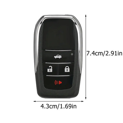 Set of 2 Enhanced Flip Key Fob Shells with 4 Buttons for Toyota Models Including Camry, Corolla, Venza, for Scion, And for Xb from 2007 to 2012, FCCID HYQ12BBY