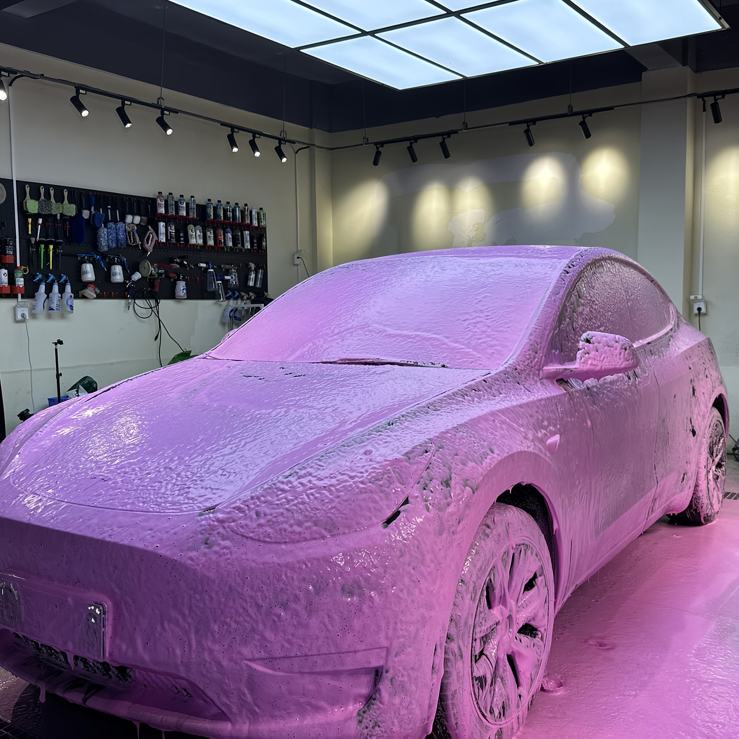 Pink Car Pre Wash Foam Touchless Bug Tar Remover Ph Neutral Snow Foam for Safe DIY Detailing Pre Soak Before Contact Wash Safe for Ceramic Coating (340oz)