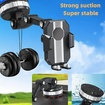 Innovative Mechanical Arm Truck-Mounted Phone Holder with Suction Cup, Providing 360-Degree Rotation And Super Stable Suction Power. The Upgraded Suction Cup Car-Mounted Phone Holder with Fixed Base Will Be Available in 2025